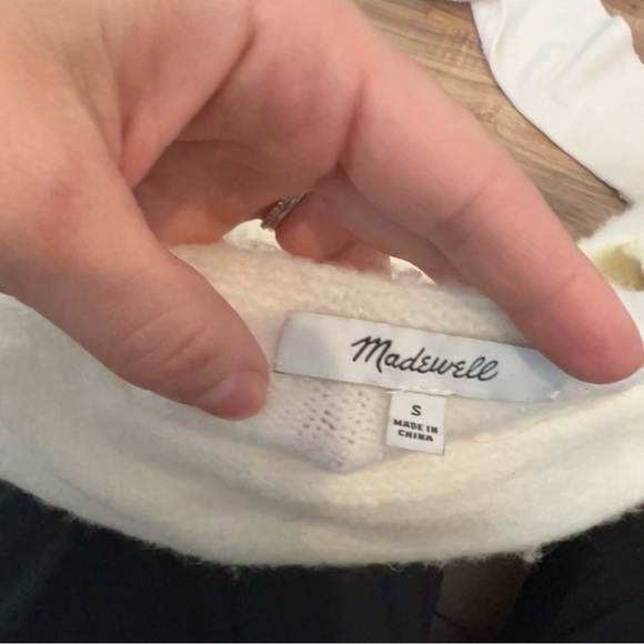 Madewell Stripe-Sleeve Geo Pullover Sweater - Picture 7 of 13